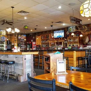 The interior of the restaurant and bar area