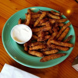Deep fried green beans