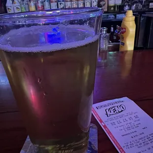 a glass of beer