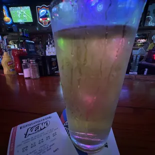A cold one after a long day set building for a local theatre group.