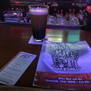 Guinness and Keno after a show. Ice cold.