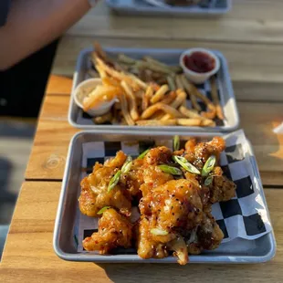 Cauliflower General Tso Steak Frites
