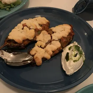 Stuffed baby eggplant