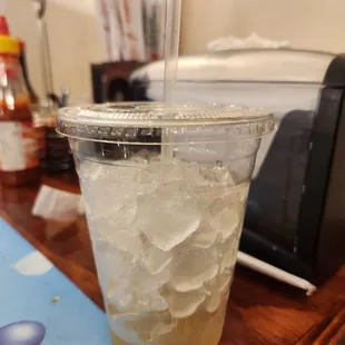 Drinks were filled with mostly ice