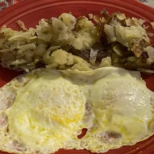 Eggs and real hash browns