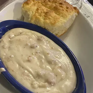 Biscuit and gravy. Yummmy