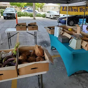 Very little produce being sold.