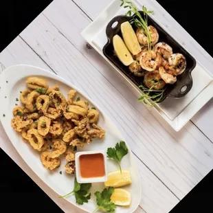 Fried calamari and gambas