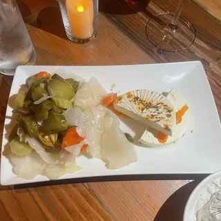 Feta Cheese and Mixed Pickles