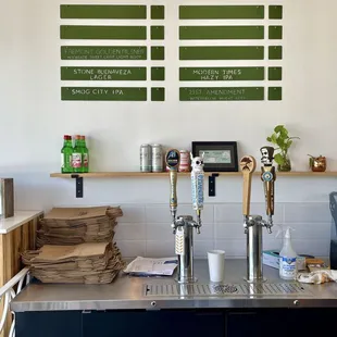 A few craft beers on tap !