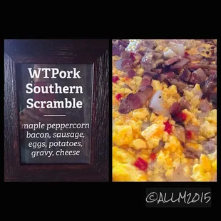 WTPork Scramble made by Loko Cuisine for the International Bacon Day Brunch held at Coppertail Brewing Co (9.5.2015)