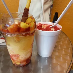 Mangonada y Esquite con Papitas