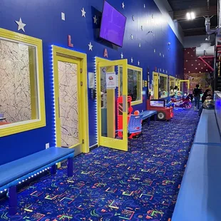 Hallway to party rooms