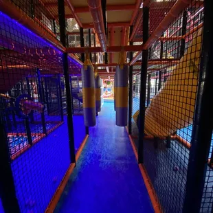 the inside of a play area