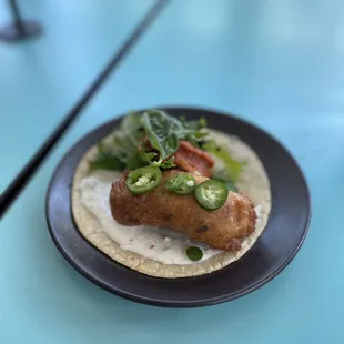 a plate of food on a table