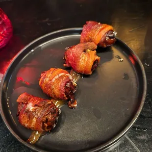 Bacon wrapped dates
