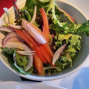 Side salad with lunch menu