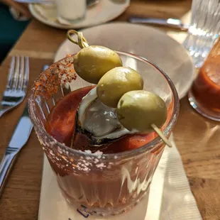 The weekender (tip: pour some bloody Mary into the oyster before you shoot it. Don't chew just let it go down the hatch!)