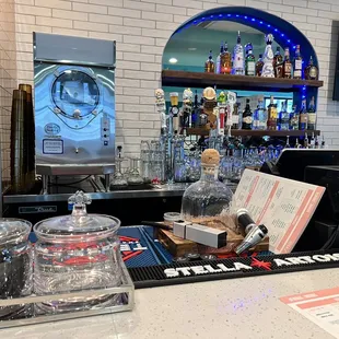 the bar counter