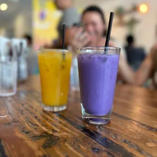 Mango Juice and Ube Horchata - Instagram @friesandchives