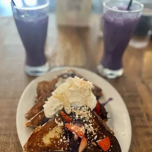 French Ube Tres Leches French Toast