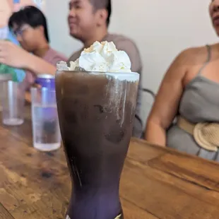 Ube horchata with coffee