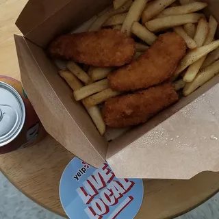 Small fry with Can of pop