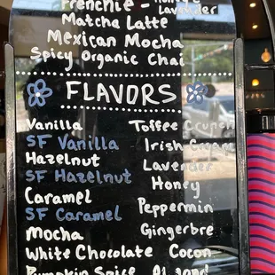 Flavor list