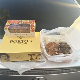 Plate lunch and dessert