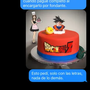 a cake with a dragon on it