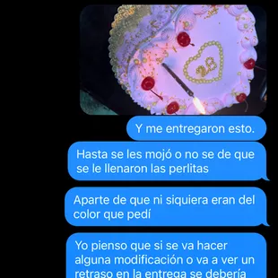 a text message from a customer