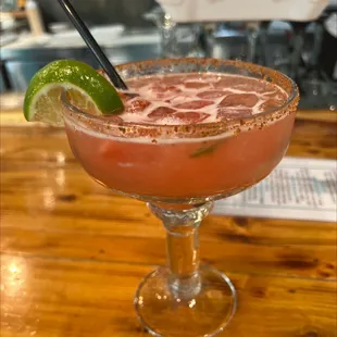 Strawberry jalapeño marg