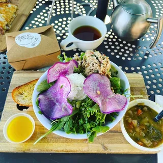 Apple Goat Cheese Candied Walnuts Salad