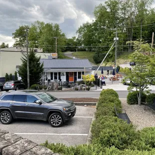 Outside with some parking shown.