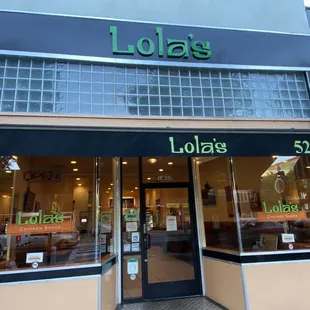 the front of the restaurant