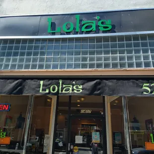 the front of the restaurant