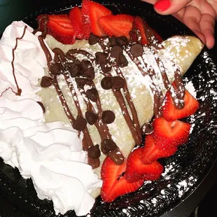 a plate of dessert