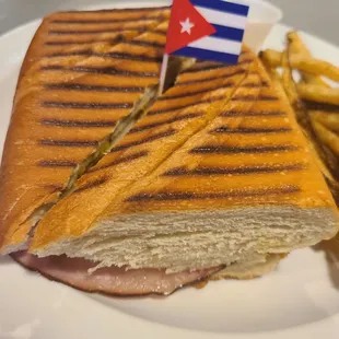 a cuban sandwich and french fries