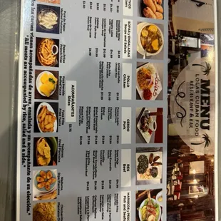 sushi and sashimi, menu