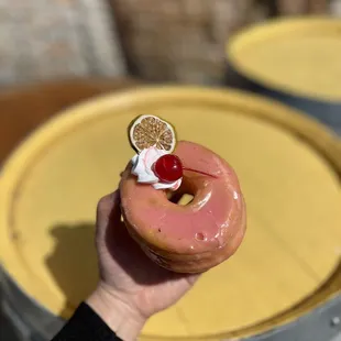 Cherry limeade donut