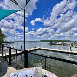 View of Lake Waconia from outdoor seating area