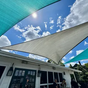 Shade offered on outdoor patio