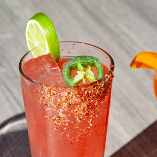 Spicy watermelon margarita