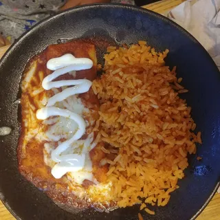 Kids Cheese Enchilada w/ Spanish Rice