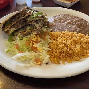 a plate of mexican food