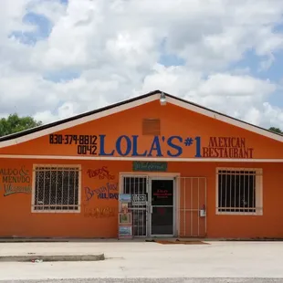 the front of the restaurant