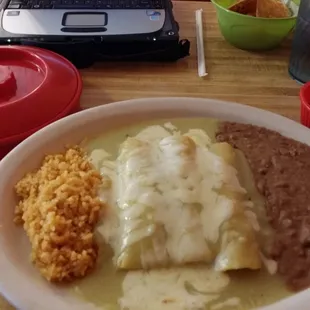 #8 enchiladas del pollo. $7.57 after tax.