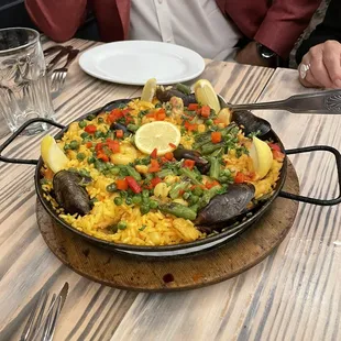 Large Seafood paellas