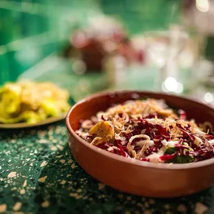 SOUTHERN CHOPPED HERITAGE PORK sweet potato, black garlic honey butter, collard greens