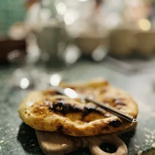 HOUSEMADE NAAN carrot masala yogurt, cilantro chutney